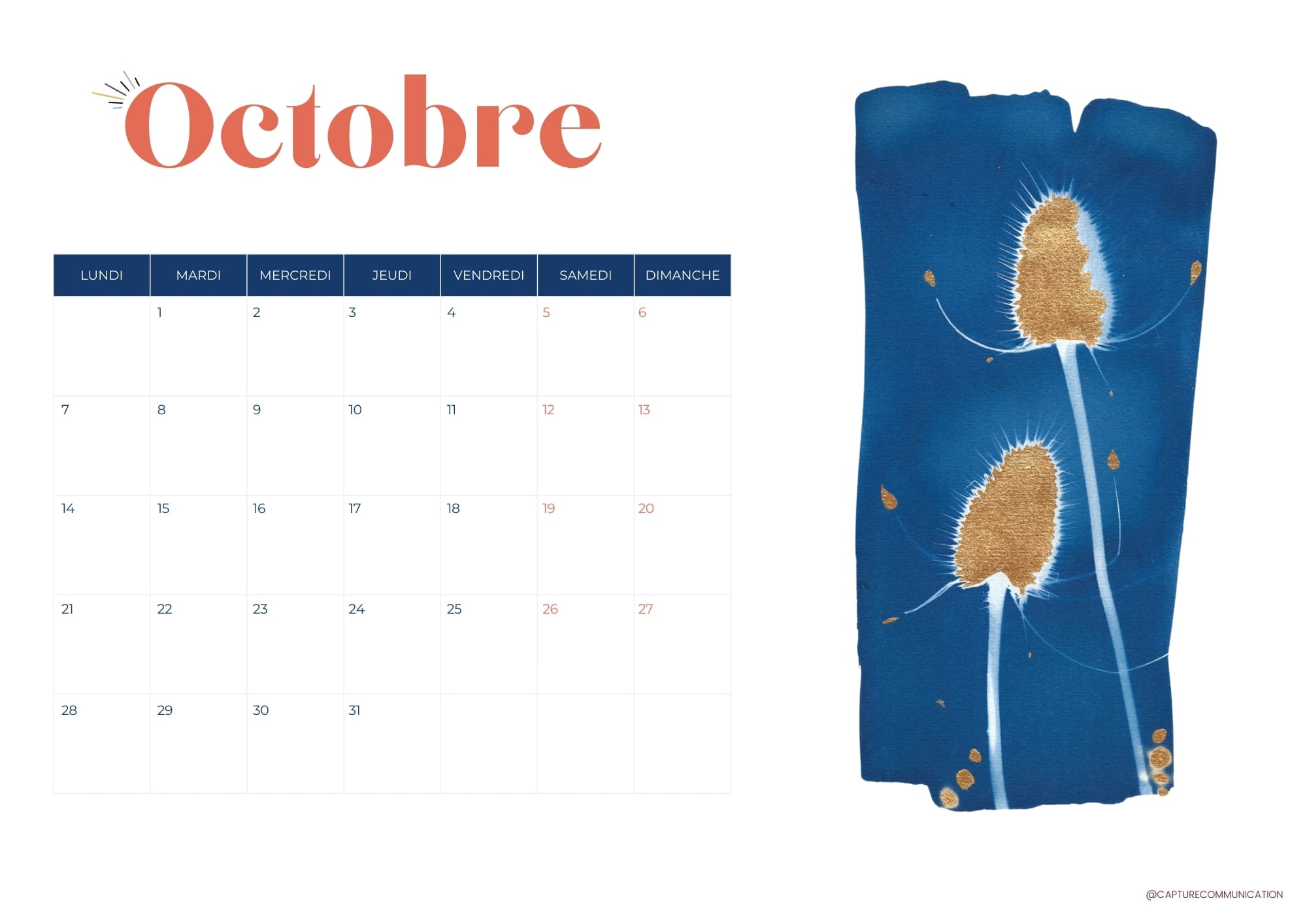 Tes fonds d’écran \u0026 calendrier d'Octobre 2024 à télécharger gratuitement