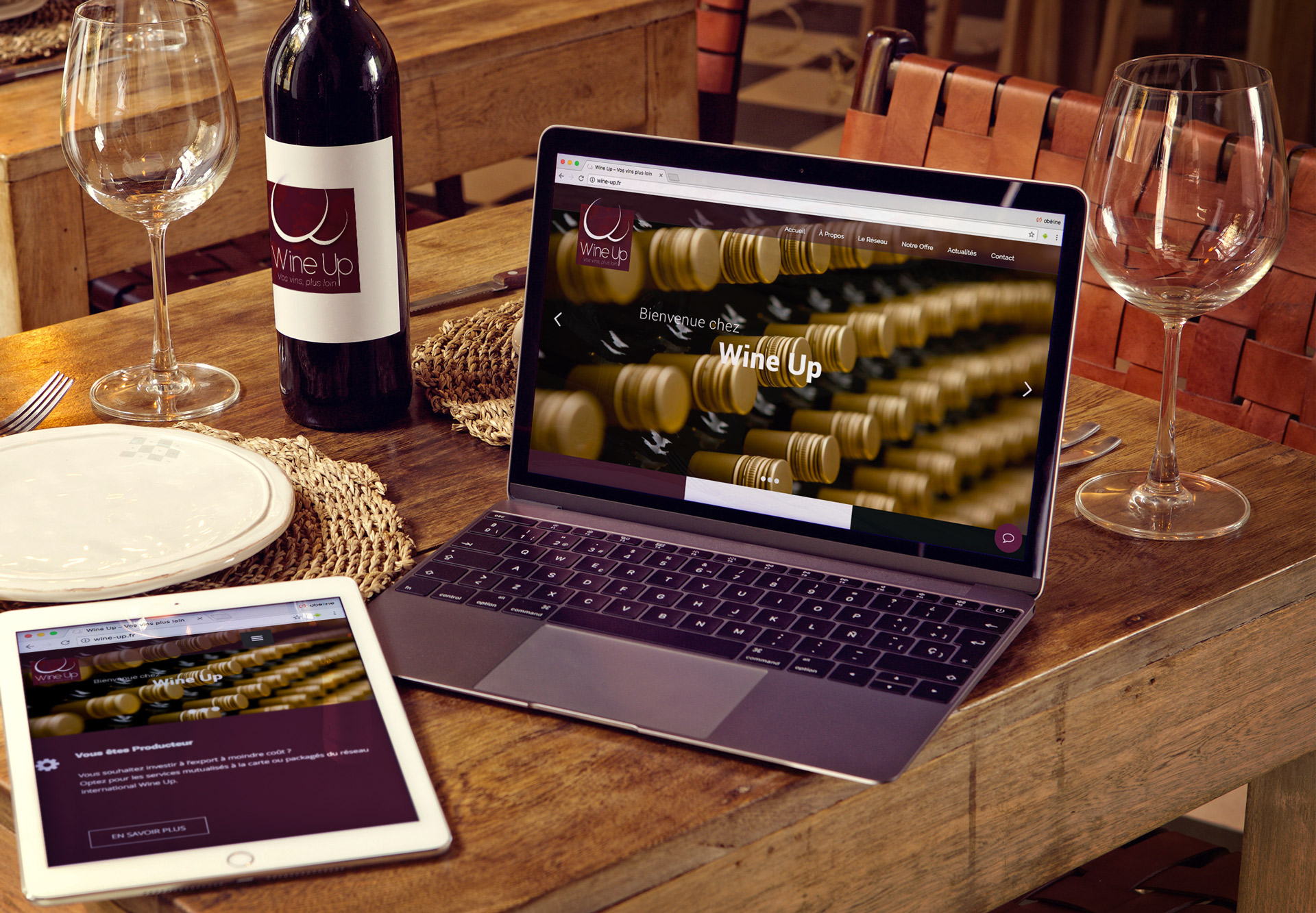 Wine Up - Création Site internet Logo Communication Flyer