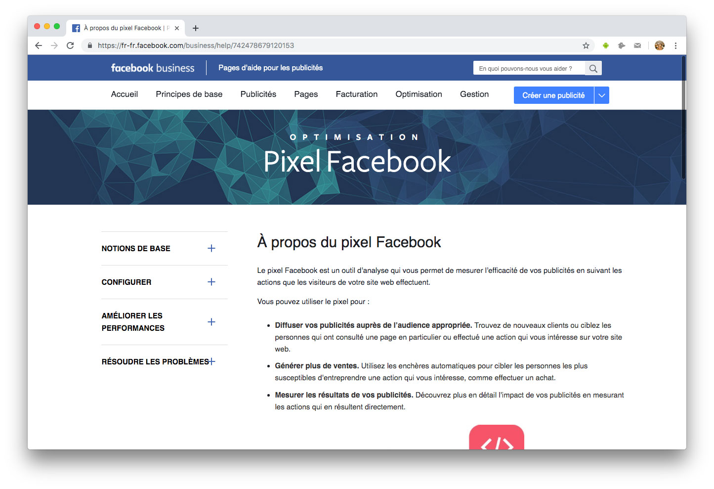 Influenceurs Marketing Influence outils Pixel Facebook