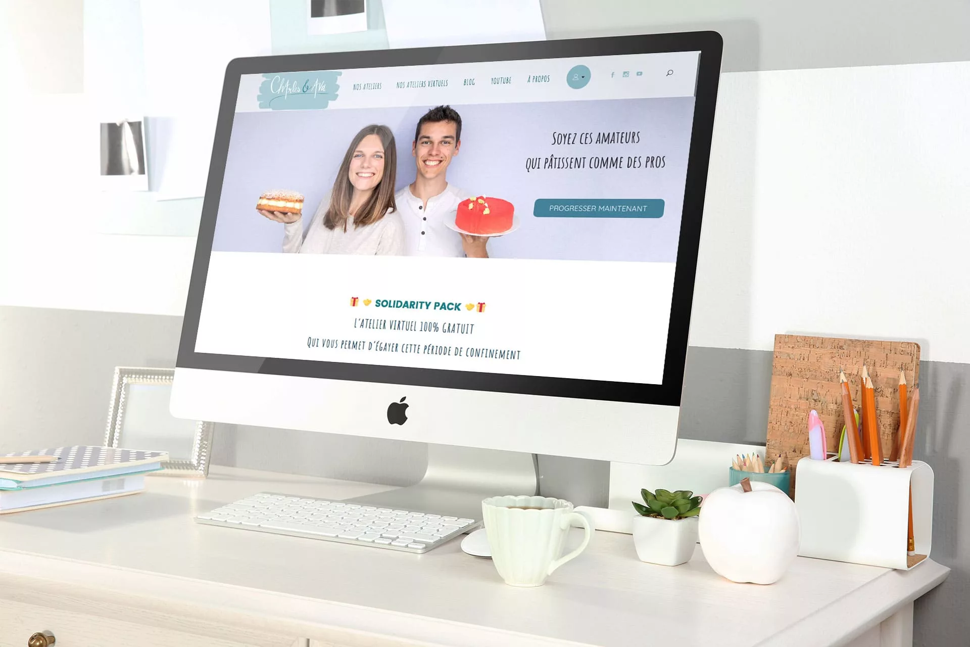 Réalisation de site internet pour Charles et Ava Meilleur Patissier - Capture Communication Agence de communication à Caen