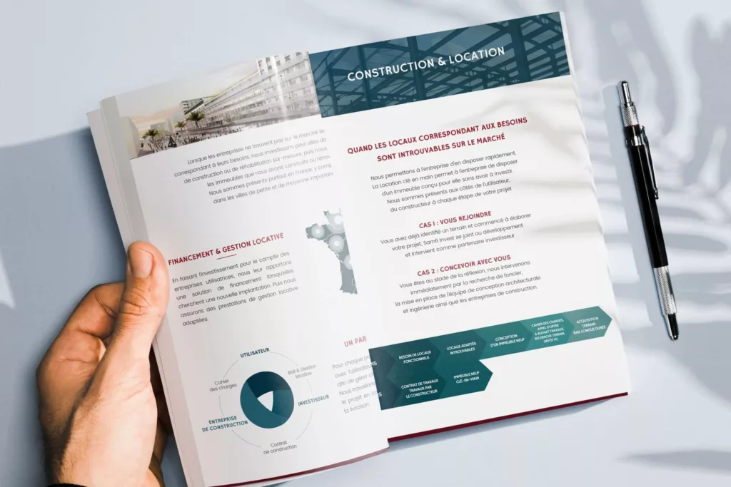 Création Brochure pour Samfi Invest - Capture Communication Agence de communication à Caen