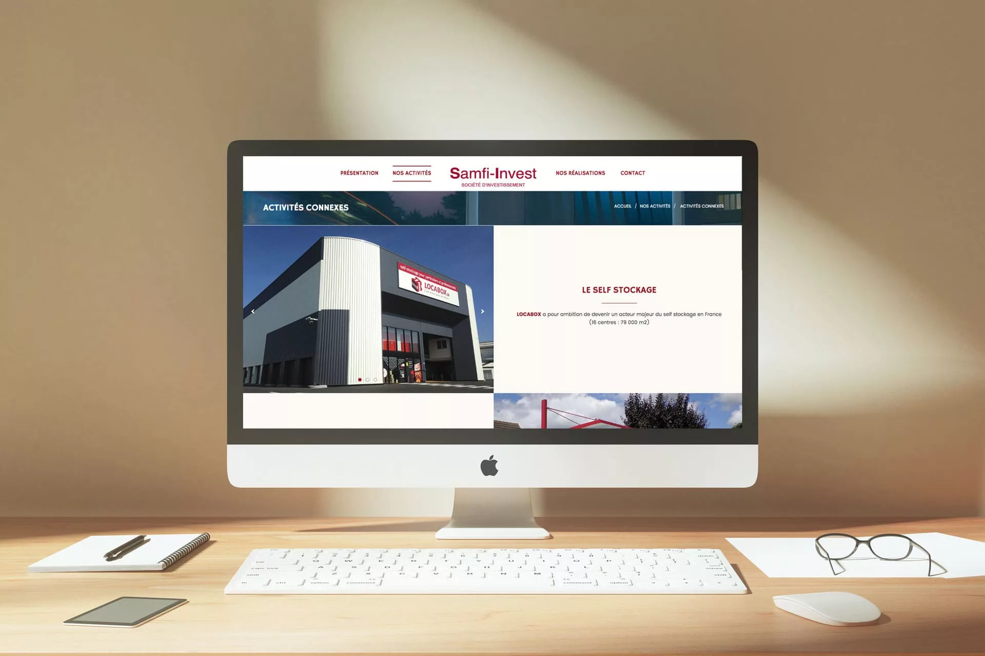 Développement de site internet, maintenance web pour Samfi Invest à Caen - Capture Communication Agence de communication à Caen
