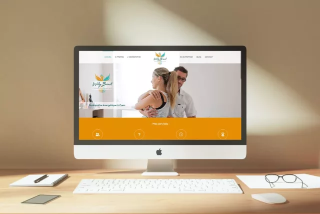 Conception de site internet et identité visuelle pour Willy Binet - Ostéopathe - Capture Communication Agence de communication à Caen