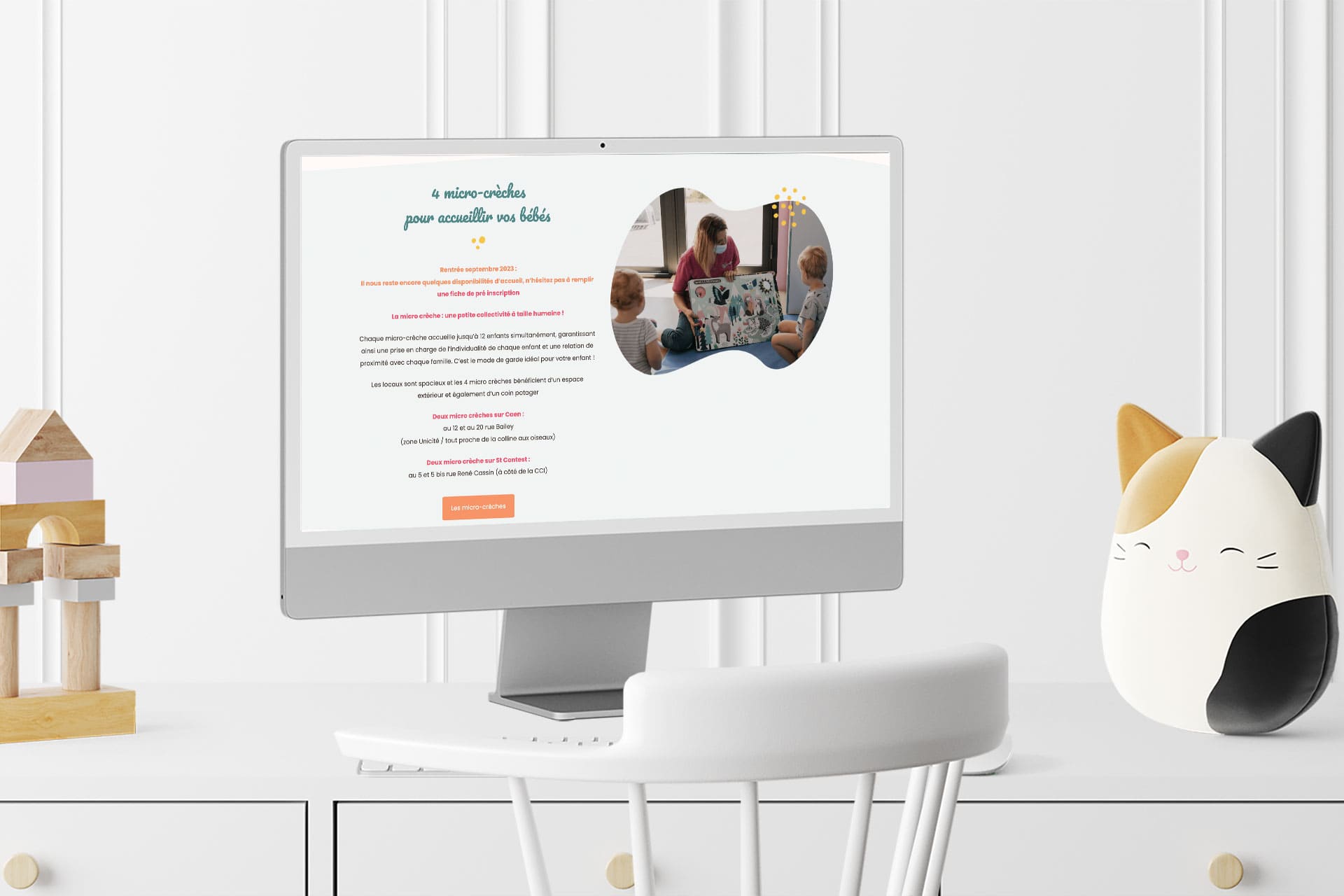 Réalisation de site internet et identité visuelle pour les micro-crèches Doucalinou à Caen - Capture Communication Agence de communication à Caen