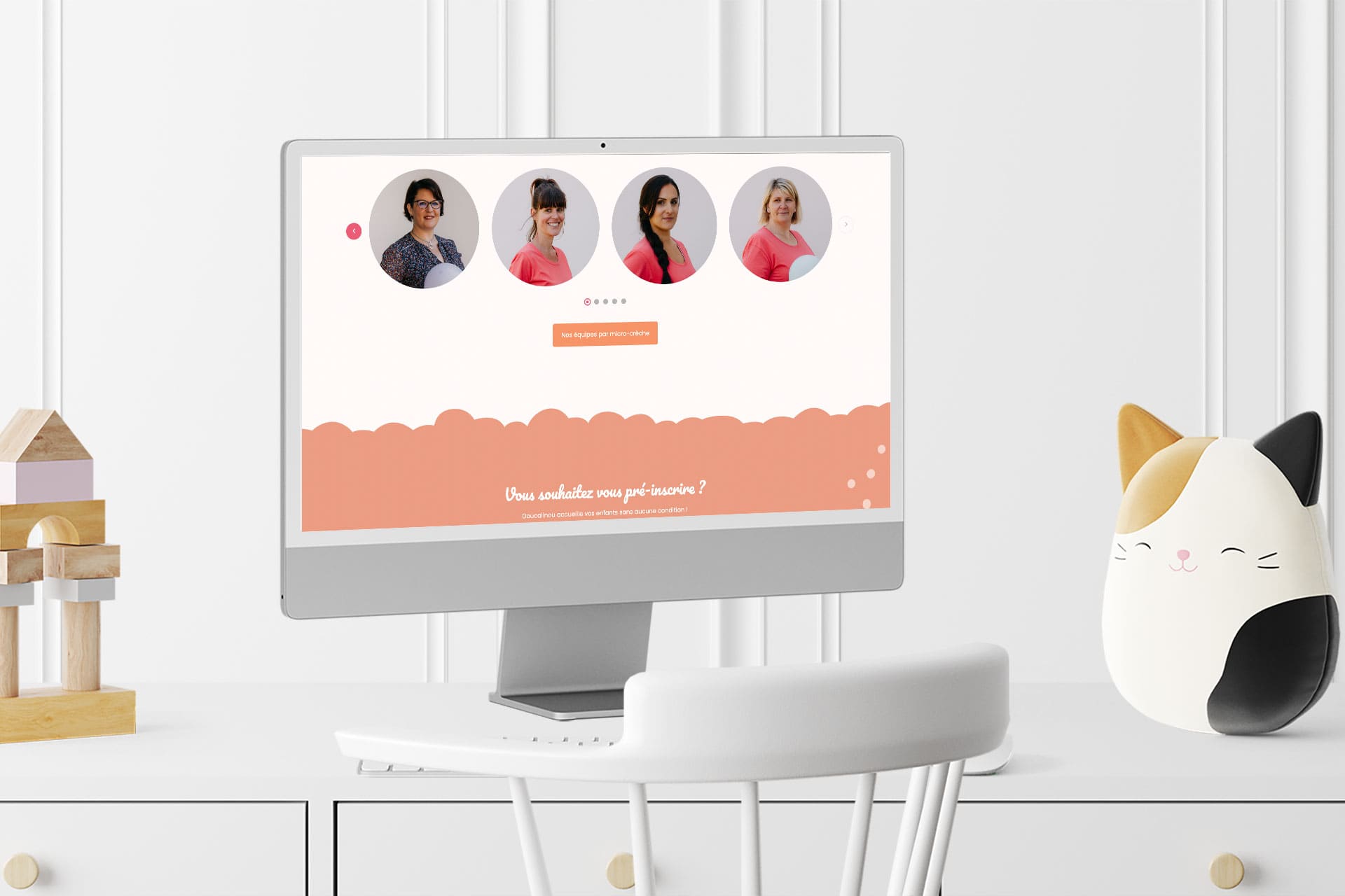 Réalisation de site internet et identité visuelle pour les micro-crèches Doucalinou à Caen - Capture Communication Agence de communication à Caen