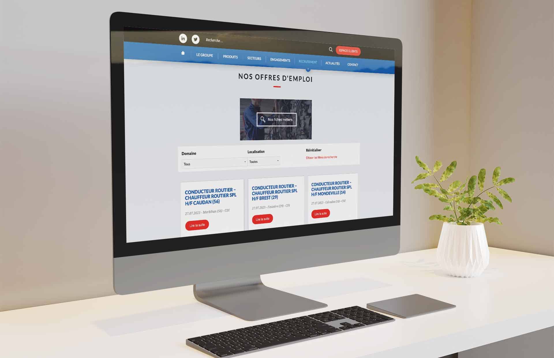 Développement de site internet, maintenance web pour les transports Malherbe à Caen - Capture Communication Agence de communication à Caen