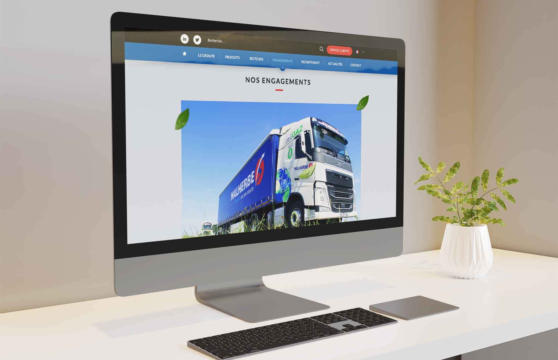 Développement de site internet, maintenance web pour les transports Malherbe à Caen - Capture Communication Agence de communication à Caen