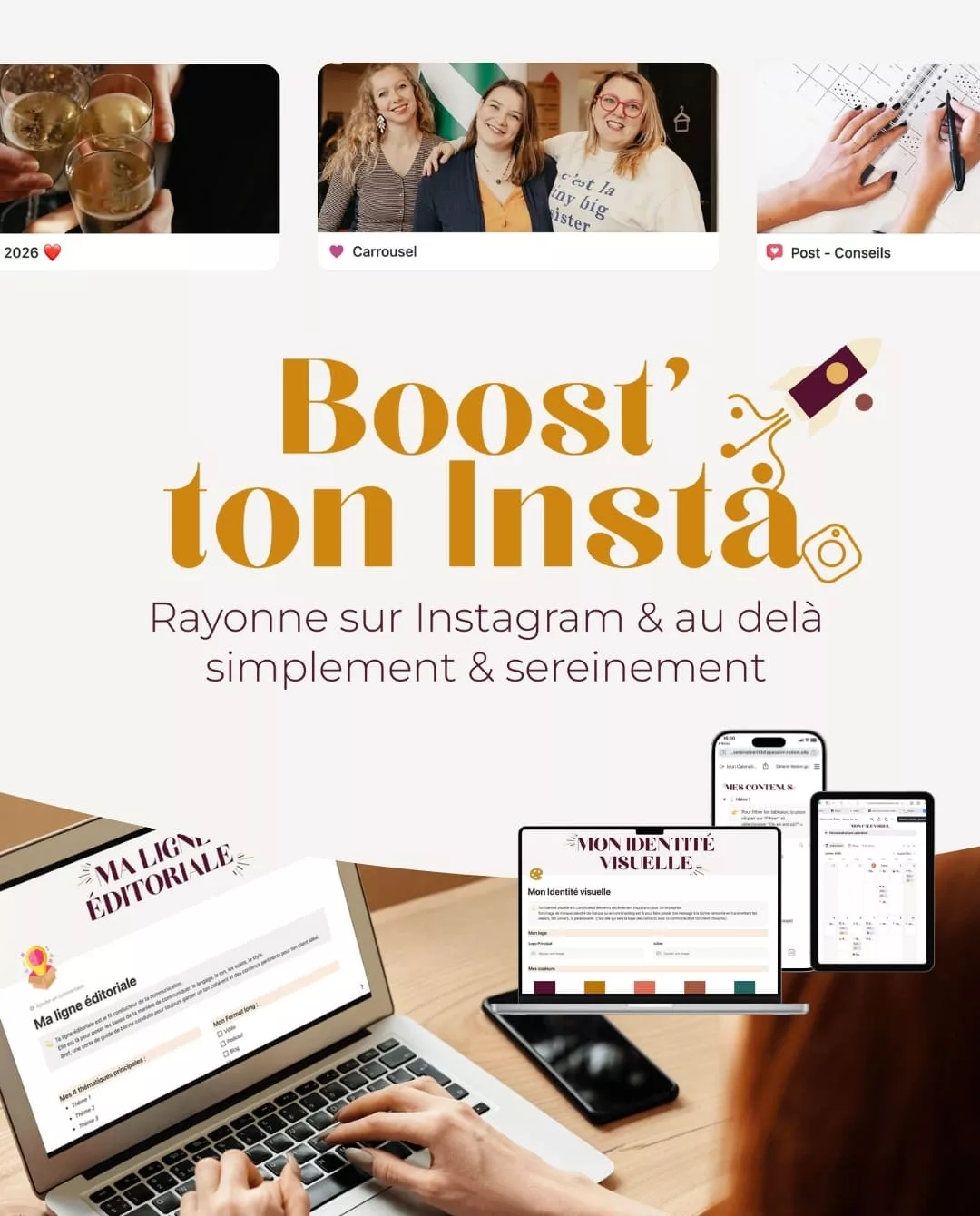 Capture Communication Formation en ligne Instagram pour entrepreneurs Boost Ton Insta